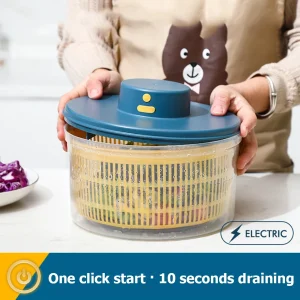 Rechargeable Salad Spinner Fruit Vegetable Household Salad Dehydrator