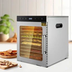 10 &12 Tray Stainless Steel 800W Electric Large Capacity Dehydrator for Jerky Veggies Fruits