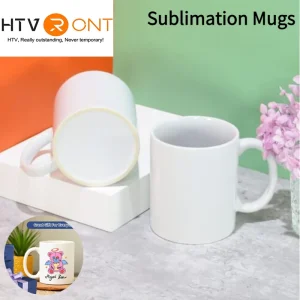 HTVRONT 6 Pack 11 OZ Sublimation Mugs Blank Set Classic Drinking Cups with Handles