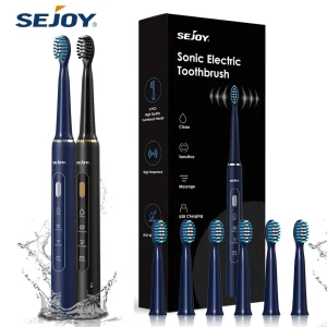 Sejoy Electric Toothbrush 3 Cleaning Modes for Dental Care Smart Timer, Rechargeable Sonic Toothbrush
