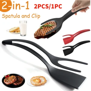 2 In 1 Omelette Spatula Silicone Grip Cooking Accessories Gadget Tools