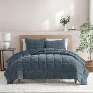 Ugg® Sacha Chenille King Comforter Set – Ultra Soft And Cozy Bedding, All Season Luxurious Bedroom Accent, Machine Washable - Geyser